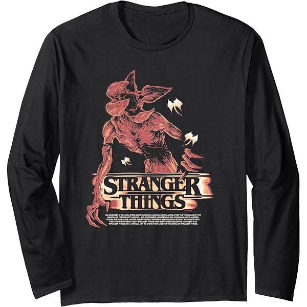 Amazon.com: Stranger Things Demogorgon Glow Logo Long Sleeve T